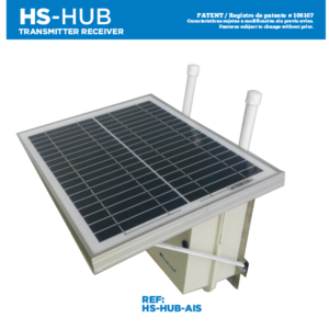 Concentrador alámbrico / Inalámbrico transmisor receptor con panel solar HS-HUB